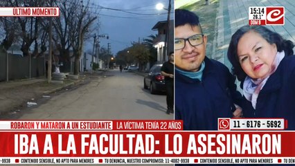 Un estudiante salió de su casa para ir a la facultad y lo asesinaron a golpes en un presunto asalto