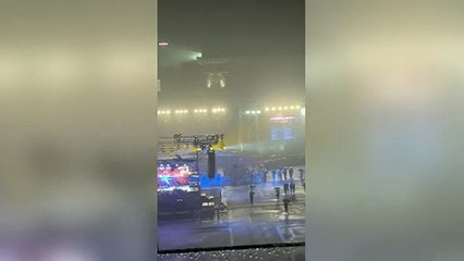 La pioggia violentissima sul concerto in piazza Duomo