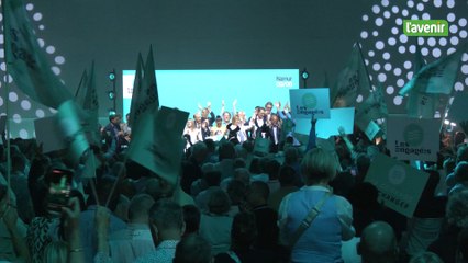 Élections 9 juin 2024 : le discours de victoire de Maxime Prévot, président des Engagés
