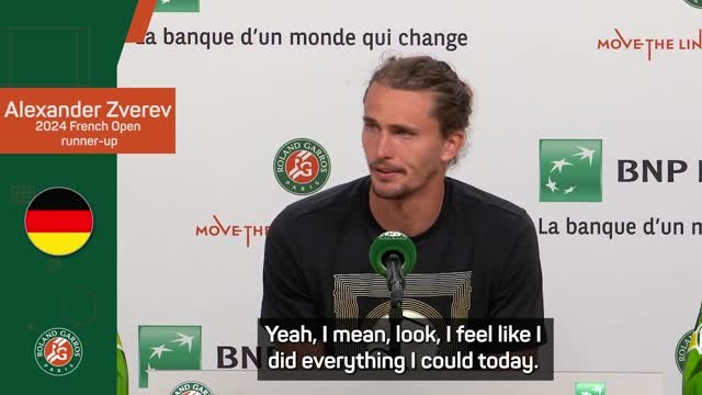 French Open disappointment 'different' to US Open defeat - Zverev