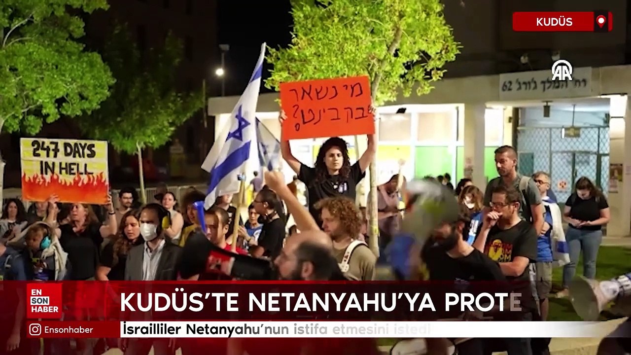 İsrailliler Kudüs'te protesto yaptı