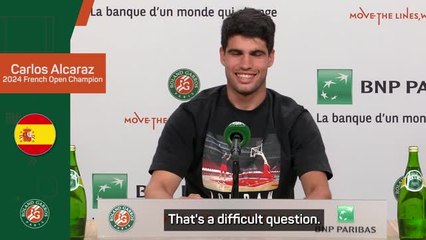 Winning the French Open Alcaraz's proudest achievement
