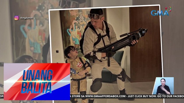 Dingdong Dantes at Sixto, nagbihis bilang Ghost Busters sa kanilang Saturday playtime | Unang Balita
