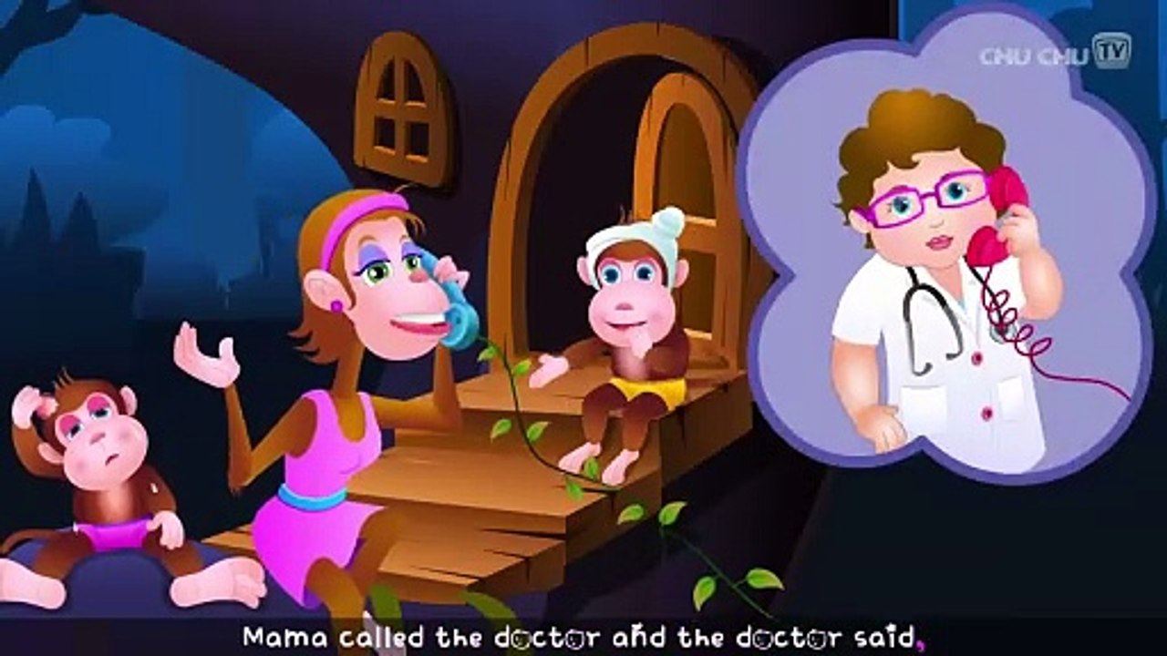 Five Little Monkeys Jumping On The Bed _ Part 1 - The Naughty Monkeys _ ChuChu TV Kids Songs