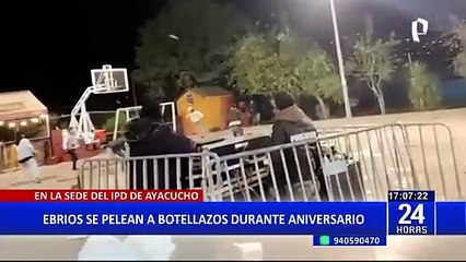 ¡Casi termina en tragedia!: Se registra batalla campal en celebración en el IPD de Ayacucho