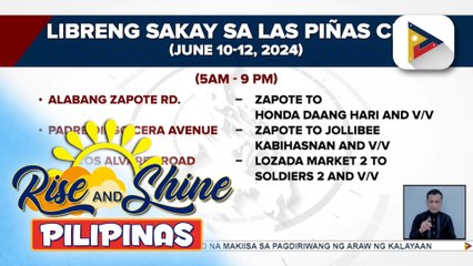 Las Piñas LGU, may libreng sakay para sa mga commuter simula ngayong araw hanggang June 12
