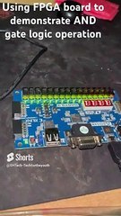 Demonstrating AND gate logic operation using an FPGA board . #tutorial #logicgate