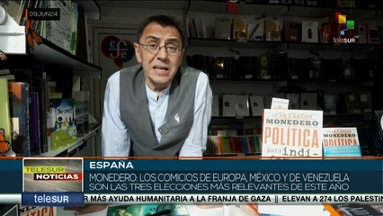 El politologo Juan Carlos Monedero declaró que elecciones de Venezuela, España y Mexico son las más importantes del año