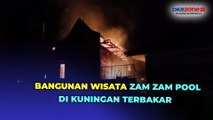 Diduga Korsleting Listrik, Bangunan Wisata Zam Zam Pool di Kuningan Jawa Barat Terbakar