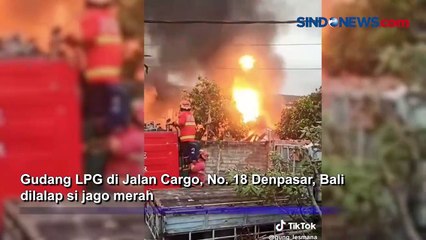 Kebakaran Gudang LPG di Denpasar Bali, 18 Orang Alami Luka Bakar Serius