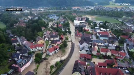 شاهد: مشاهد جوية لفيضانات في جنوب النمسا