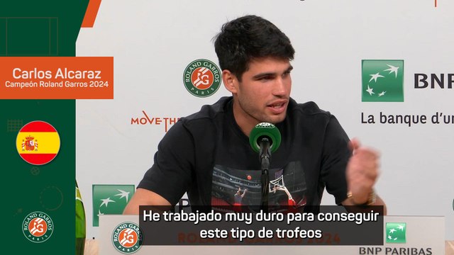 Rueda de prensa de Alcaraz tras ganar Roland Garros