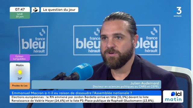 Julien Audemard, maitre de conférence au CEPEL, le centre d'études politiques et sociales à Montpellier