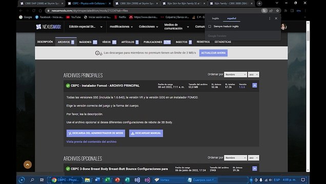 Mods Skyrim SE V1.5.97 (Parte 11) Empazamos Instalacion de Fisicas
