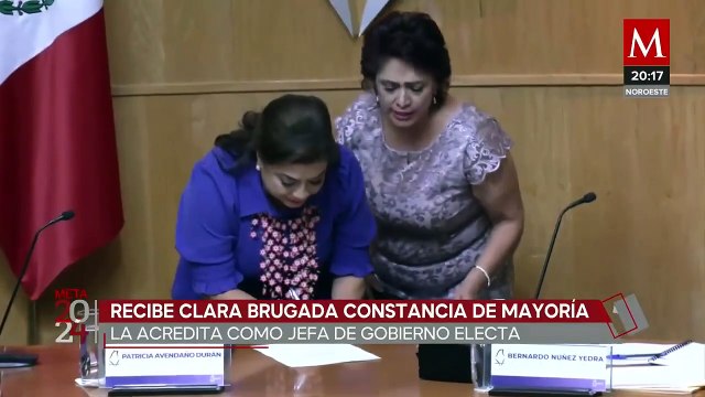Clara Brugada recibe constancia como nueva Jefa de Gobierno de la Ciudad de México
