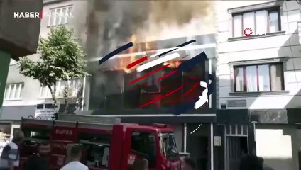Bursa'da işyeri alev alev yandı