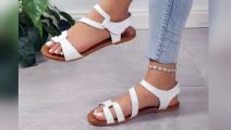 White sandals design for girls