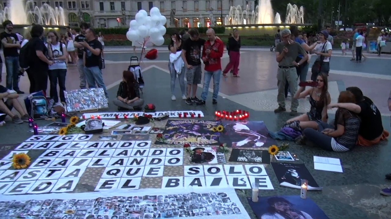 Michael Jackson vigil Barcelona Spain 2014