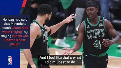 Celtics star Holiday denies preferring Brown to Tatum