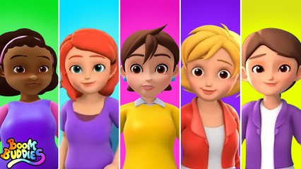 Five Little Mommies, Cartoon Video and Fun Learning Rhyme for Kids