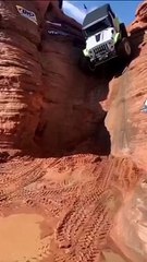 Car Climbing on Mountain