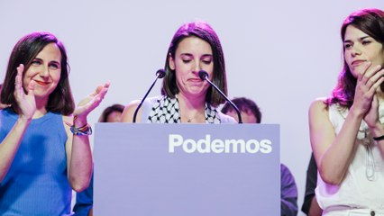 Irene Montero, tras la bajada de Podemos a 2 escaños: "No nos conformamos, es un paso necesario"