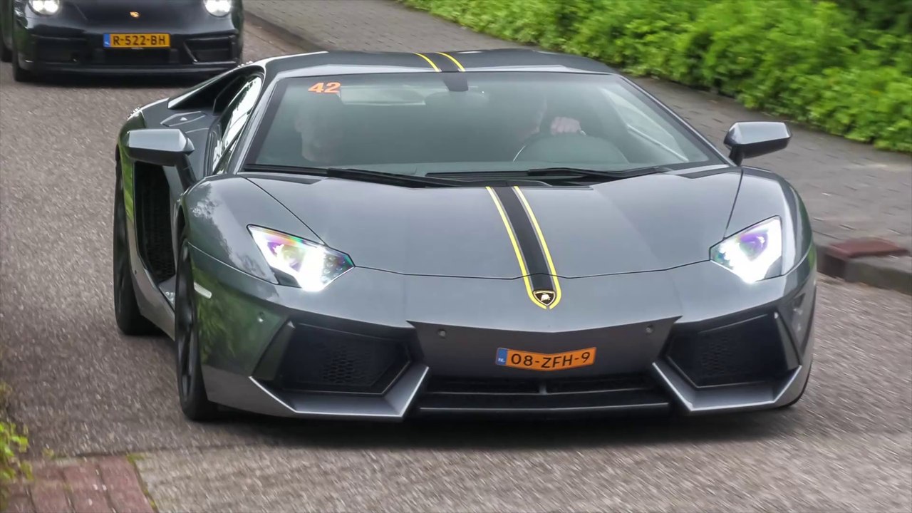 Lamborghini Aventador with Decat Akrapovic Exhaust - LOUD Revs & Accelerations!
