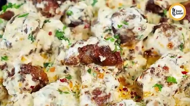 Creamy Mutton Boti Fry Recipe by Food Fusion