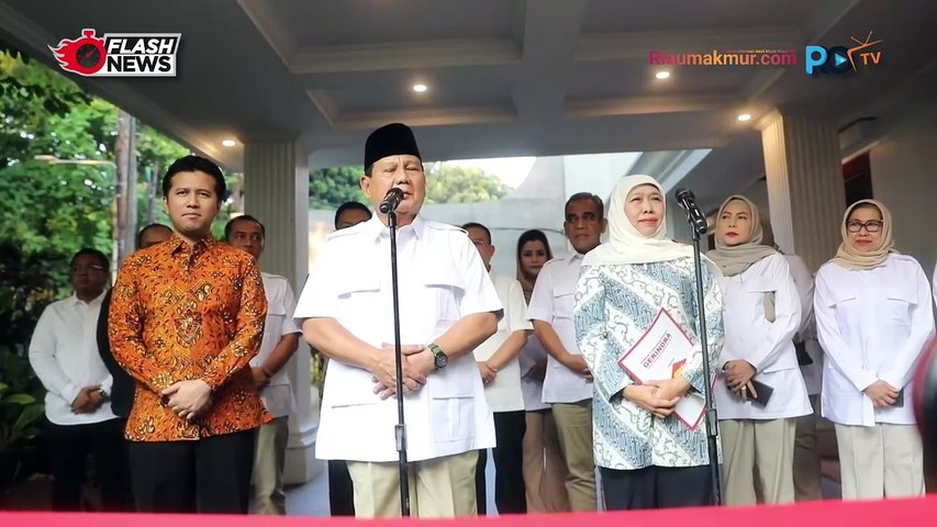 Prabowo Dukung Khofifah dan Emil Dardak Maju di Pilgub Jatim 2024