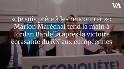 « Je suis prête à les rencontrer » : Marion Maréchal tend la main à Jordan Bardella après la victoire écrasante du RN aux européennes