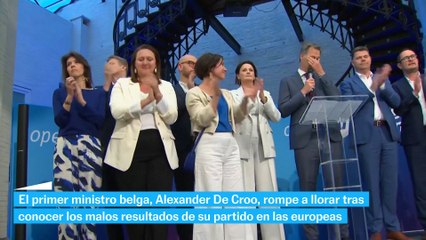 El primer ministro belga rompe a llorar tras conocer los resultados de las elecciones europeas