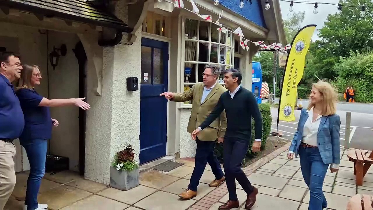 Rishi Sunak visited the Horsham pub the Dog and Bacon