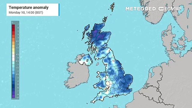 Feeling very cold for June with temperatures well below average.