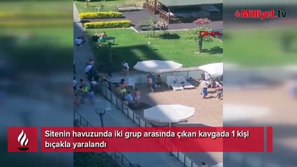 Avcılar'da havuz başında bıçaklı kavga! 1 kişi yaralandı
