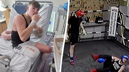 Teen found cancer after leg snapped in boxing match - and had to be amputated