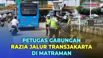 Puluhan Kendaraan Ditilang Usai Terobos Jalur Transjakarta di Matraman