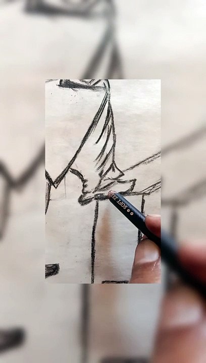 Quick sketch/how to draw charcoal sketch