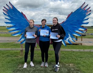Charity Stow completes a charity skydive