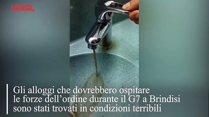 Stanze sporche e servizi intasati: le immagini della nave che dovrebbe ospitare le forze dell'ordine al G7