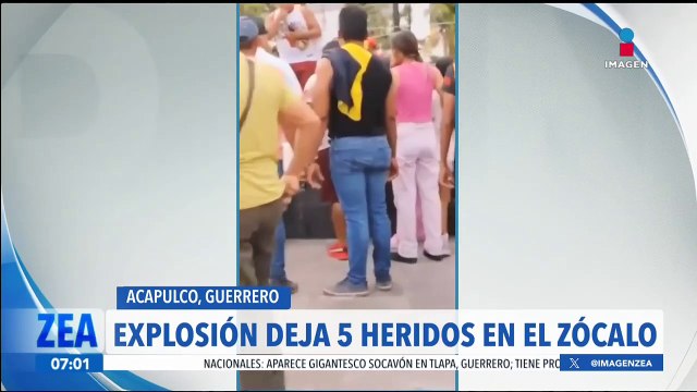 Explosión en el zócalo de Acapulco deja al menos cinco personas lesionadas