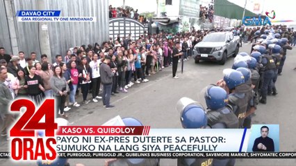 24 Oras Part 1: Hinarang na pagsisilbi ng warrants of arrest kay Pastor Quiboloy; tensyon sa tigil-pasada; driver na namahiya umano ng pasahero, sinampahan ng reklamo, atbp.