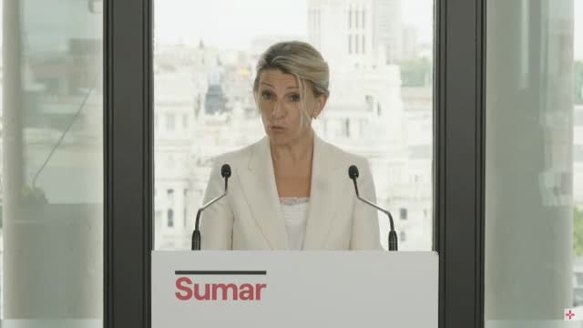 Yolanda Díaz asume los malos resultados de las europeas y deja su cargo como coordinadora de Sumar