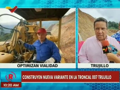 Avanzan trabajos de construcción de nueva variante en la Troncal 007 en el estado Trujillo