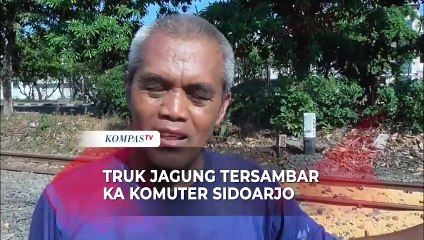Commuter Line Sidoarjo dan Truk Jagung  Kecelakaan, Jadwal Kereta Sempat Terganggu
