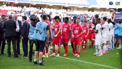 La joie des Marseillais après leur sacre en Gambardella Crédit Agricole