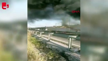 Zincirleme trafik kazasında, araçlar yandı; 3 hafif yaralı