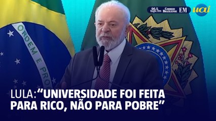Lula sobre o descaso da elite política com a educação