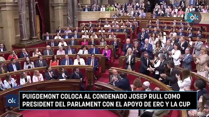 Puigdemont coloca al condenado Josep Rull como president del Parlament con el apoyo de ERC y la CUP