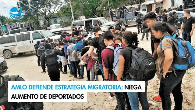 AMLO defiende estrategia migratoria; niega aumento de deportados