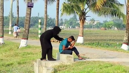 Gorilla Attack funny prank in public place